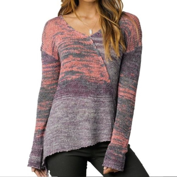 Prana Sweaters - Prana Vignette Sweater sz L Purple Knit Relaxed